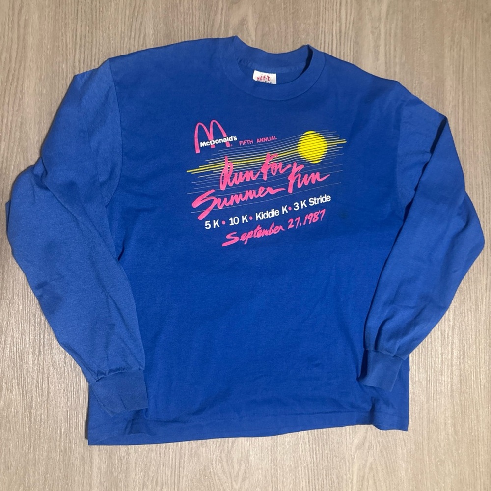 80s USA Tee Jays print  T-shirt Size XL